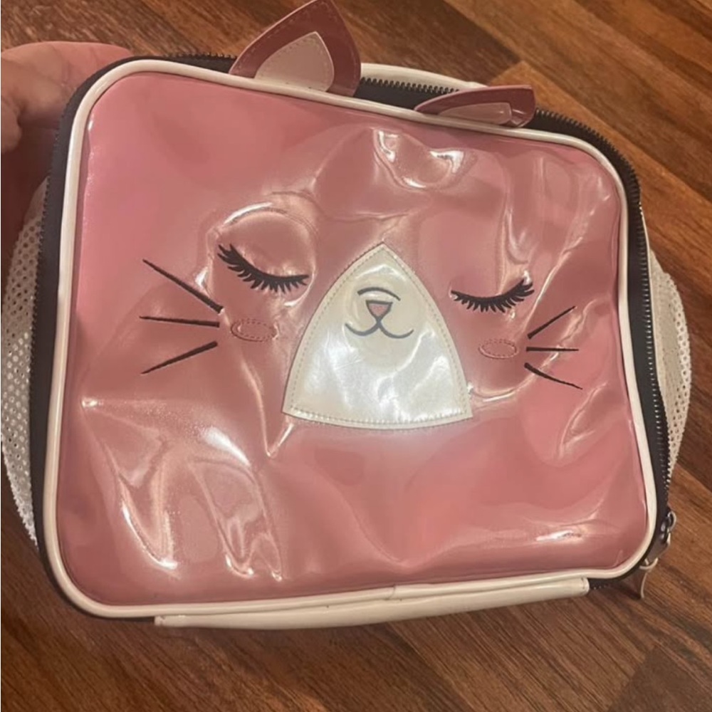 NWT Adorable Pink Cat Face Lunch Bag